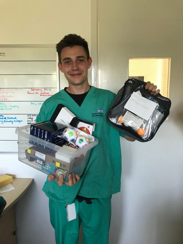 Occupational Therapy worker Archie Bell-Carfrae is one of many NHS staff who have received donations from the £100m raised (NHS Charities Together/PA)– Wed May 6, 2020