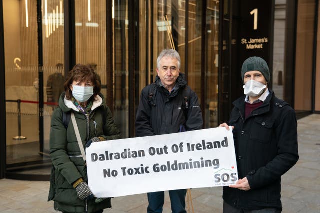 Gold mining protest