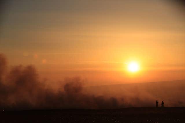 Winter Hill moorland fire