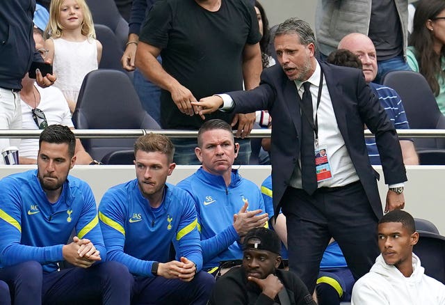 Fabio Paratici, right, was appointed as managing director, football, at Tottenham in June
