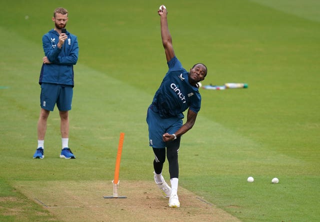 England are hopeful of Jofra Archer being available for the T20 World Cup in June (John Walton/PA)