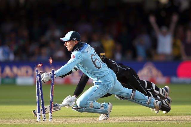 Jos Buttler's run out secured the World Cup trophy last July.