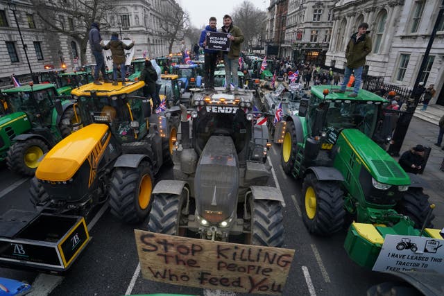 Tractors blocking Whitehall