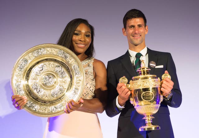 Novak Djokovic, right, and Serena Williams both claimed Wimbledon singles titles in 2015