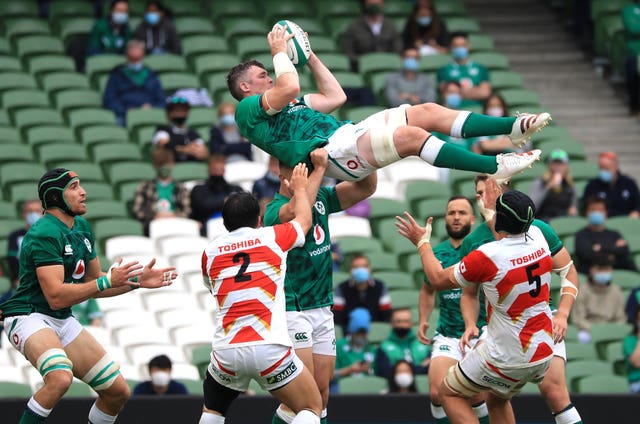 Ireland defeated Japan 39-31 at a near-empty Aviva Stadium in July