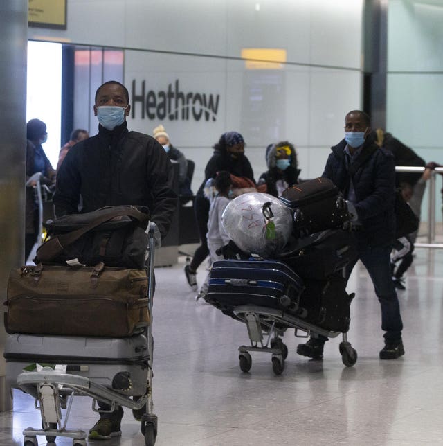 Passengers arriving to England from certain countries from Monday will have to quarantine in hotels (Ian Vogler/Daily Mirror/PA)