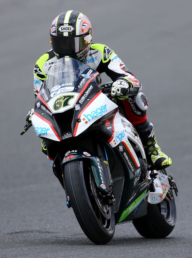 Shane Byrne riding a motorbike in 2015