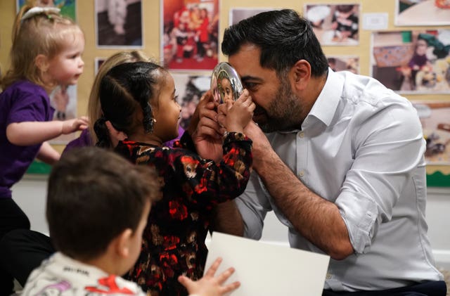 Humza Yousaf with children