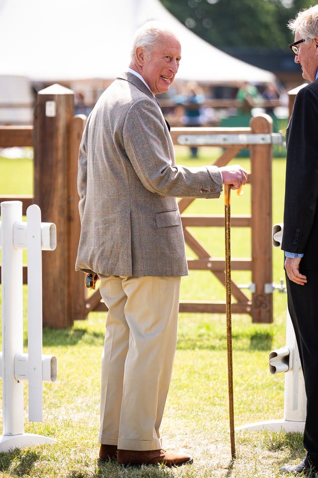 The King attends the Royal Windsor Horse Show at Windsor Castle in Berkshire