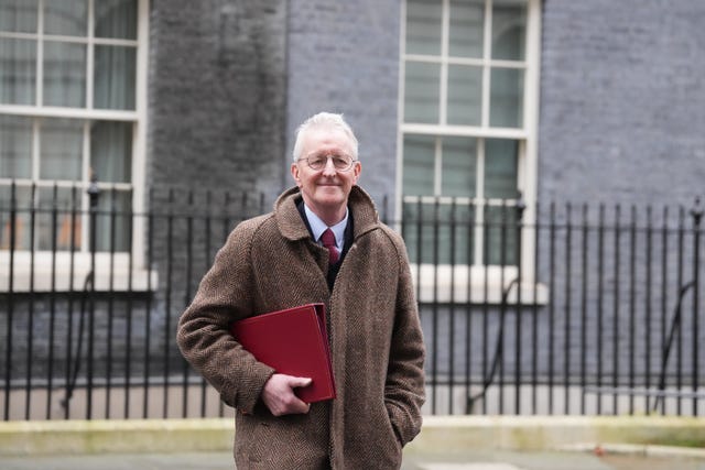 Northern Ireland Secretary Hilary Benn leaves number 10 after a Cabinet meeting in Downing Street, London
