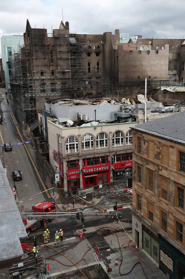 Preparations Begin For Dismantling Of Fire Damaged Glasgow School