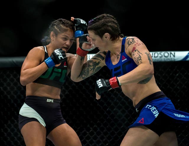 Joanne Calderwood, right, opened up on the pressures MMA fighters face (Craig Watson/PA)