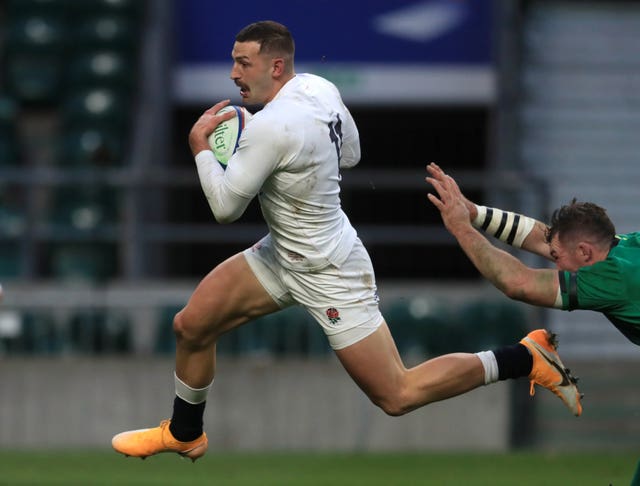 Jonny May scores his stunning sol try against Ireland last autumn