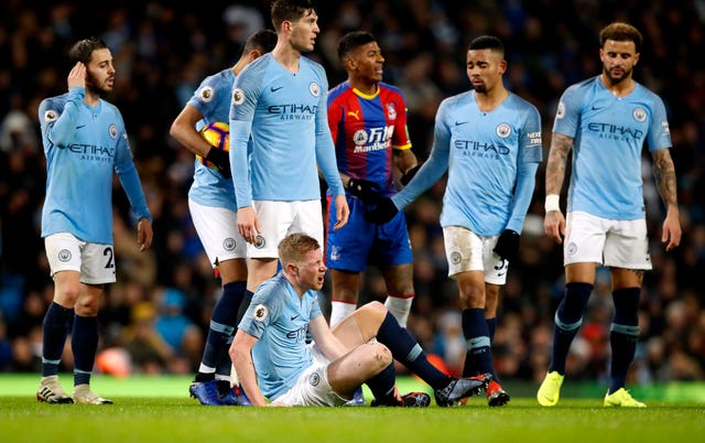 Manchester City were stunned by Crystal Palace on Saturday