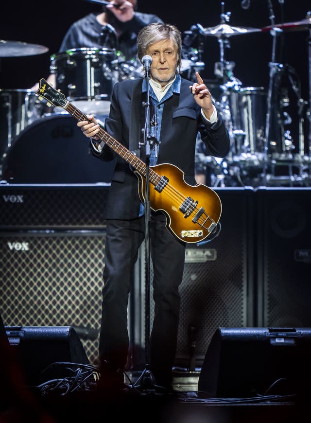 Paul McCartney on stage