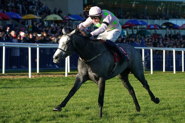 Lossiemouth ridden by jockey Paul Townend wins the Knight Frank Juvenile Hurdle during the Leopardstown Christmas Festival 