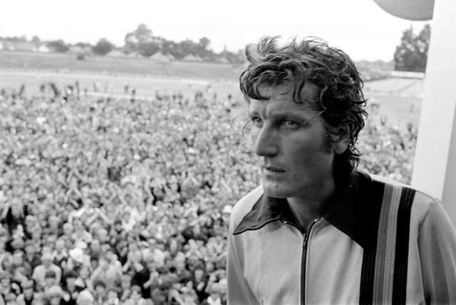 Willis in the pavilion at Headingley after he bowled England to a sensational victory over Australia in 1981