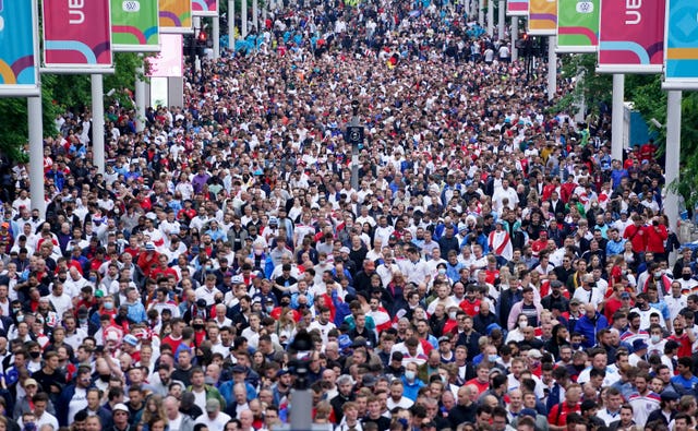 Fans watch England v Germany