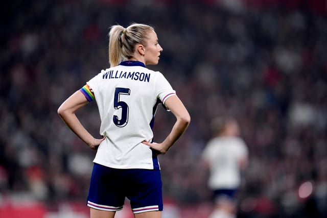 England's Leah Williamson during the friendly draw with the United States