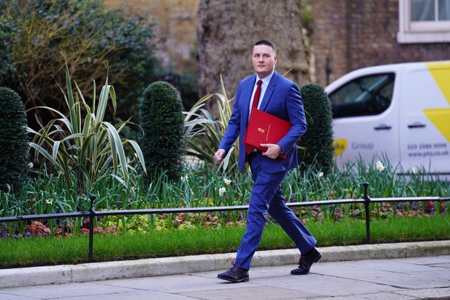 Health Secretary Wes Streeting arrives in Downing Street