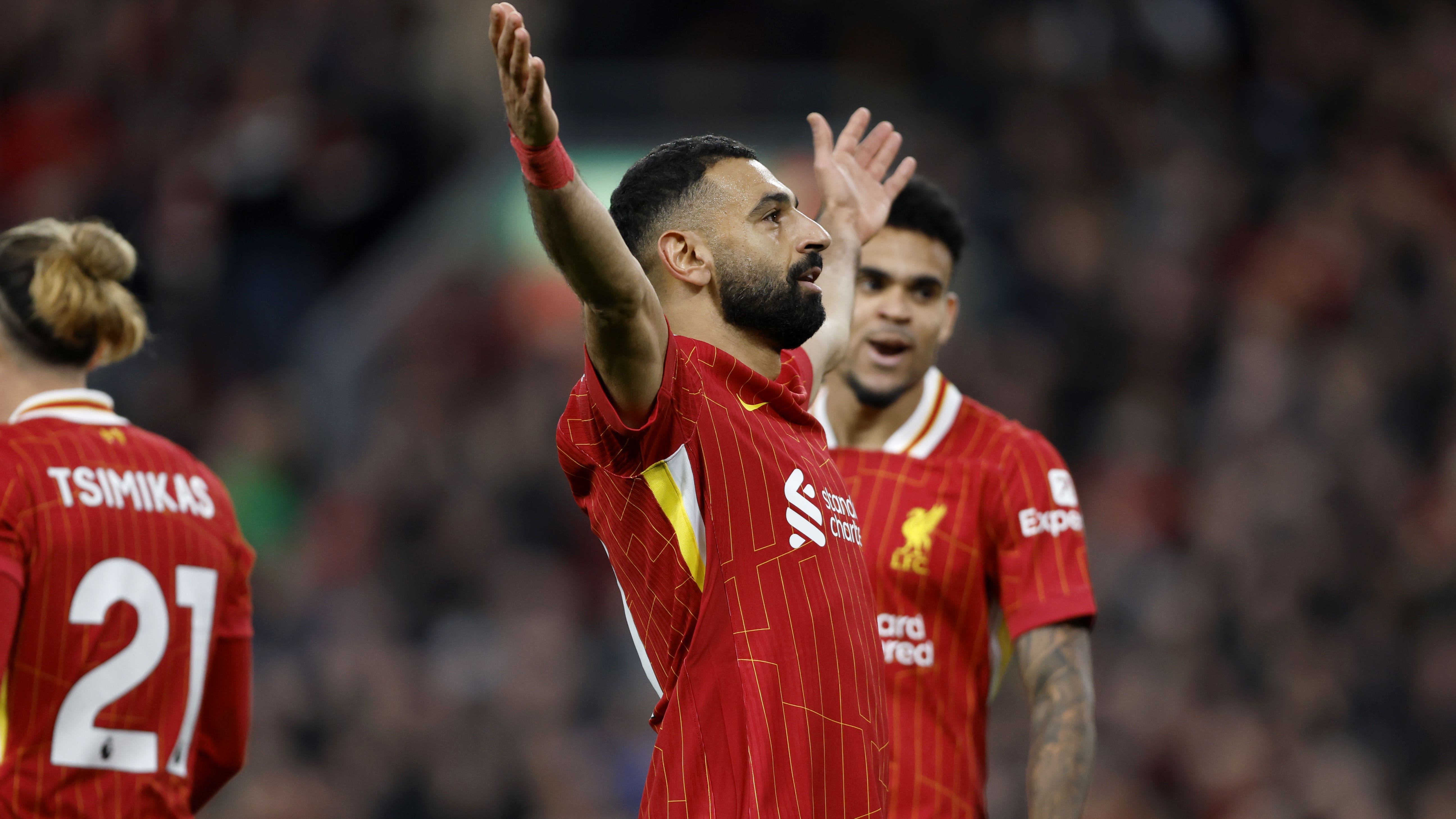 Mohamed Salah’s winner sent Liverpool back to the top of the table (Nigel French/PA)