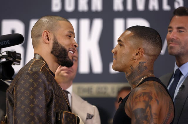 Chris Eubank Jr (left) and Conor Benn were due to meet in October 