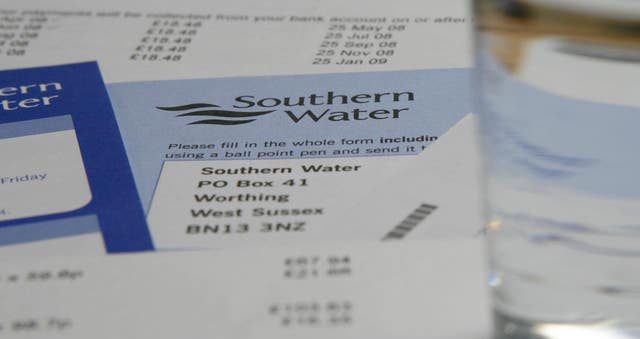 Water bills from Southern Water