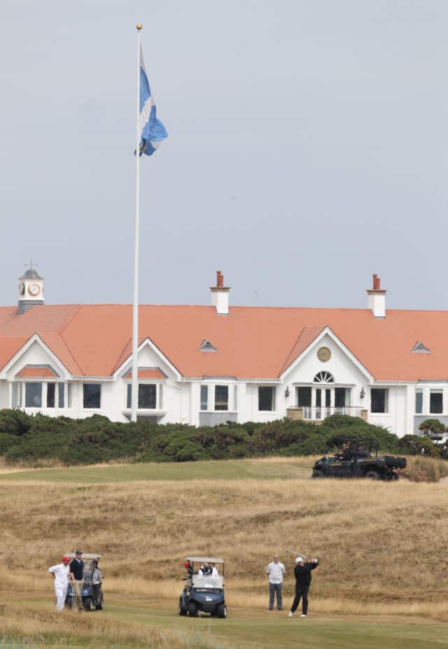 Mr Trump at his Turnberry resort in South Ayrshire
