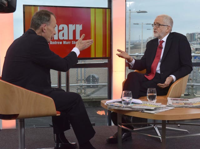 Andrew Marr and Labour leader Jeremy Corbyn