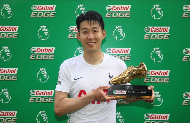 Son Heung-min with last season's Golden Boot