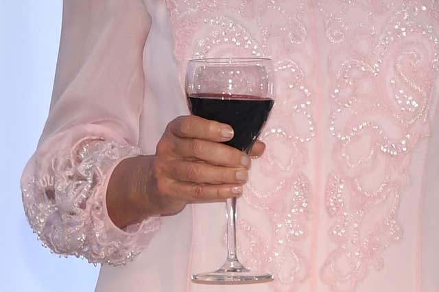 Woman with wine glass