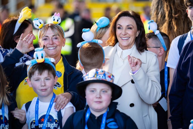 Shirley Ballas saw the children off at Heathrow Airport 