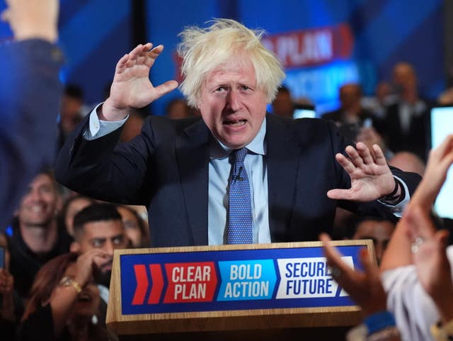 Boris Johnson delivers a speech in central London