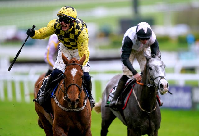 State Man and Paul Townend (left) winning the Champion Hurdle at Cheltenham