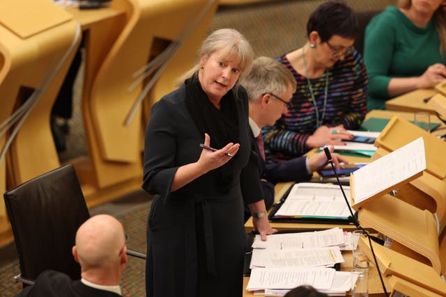 Shona Robison speaks in the Scottish Parliament