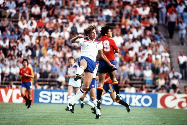 Terry Butcher played as England drew 0-0 with hosts Spain during the 1982 World Cup.