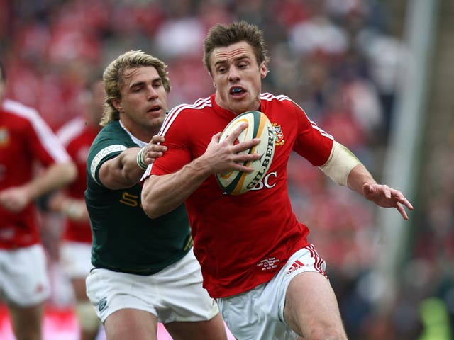 Tommy Bowe, right, represented the British and Irish Lions in 2009 and 2013