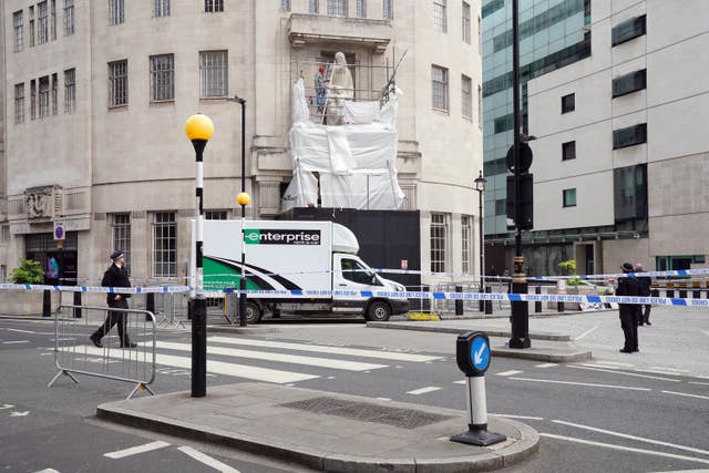 BBC statues attacked