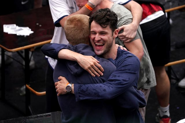 Fans watch England v Germany