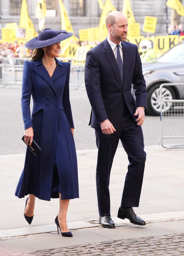 The Prince and Princess of Wales arrive at Westminster Abbey&nbsp;