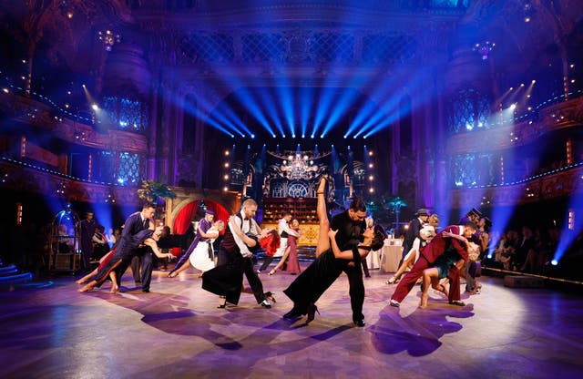 Strictly Come Dancing professional dancers on the dancefloor