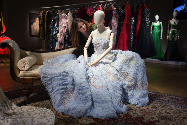 The mannequin wearing a dress worn by Zendaya