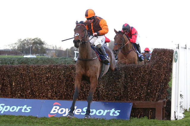 Noble Yeats and Sean Bowen winning the Many Clouds Chase at Aintree Racecourse – Saturday December 3rd