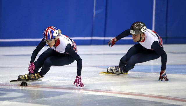 Team GB speed skater Elise Christie in training