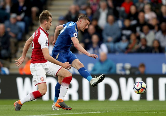Vardy was a menace as he kept Arsenal's defence on their toes all night.