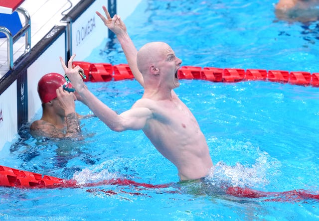 Australia's Rowan Crothers celebrates winning the men's 50m freestyle - S10 final