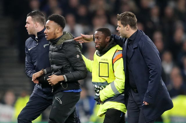 Spurs have also been punished for a fan running on the pitch against Manchester City
