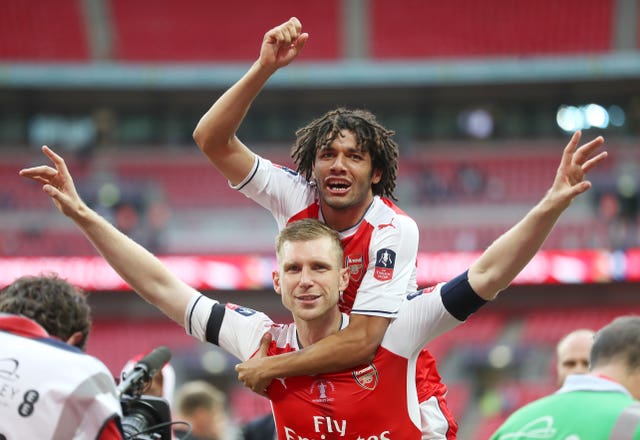 Elneny and current Academy manager Per Mertesacker won the FA Cup as Arsenal team-mates