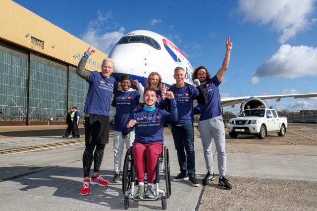 Plane pull for Sport Relief