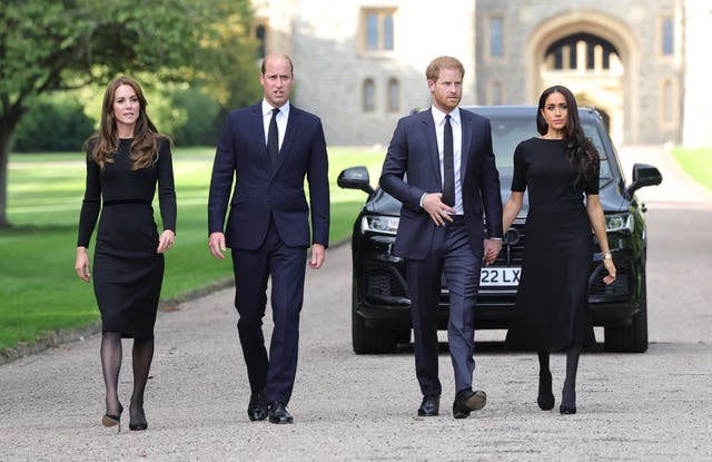 Kate and William were seen with Harry and Meghan